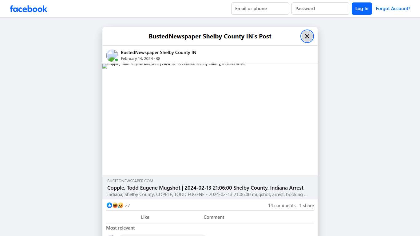 BustedNewspaper Shelby County IN Facebook