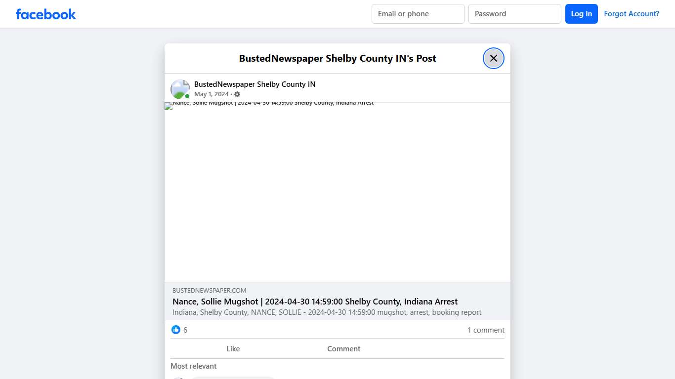 BustedNewspaper Shelby County IN Facebook